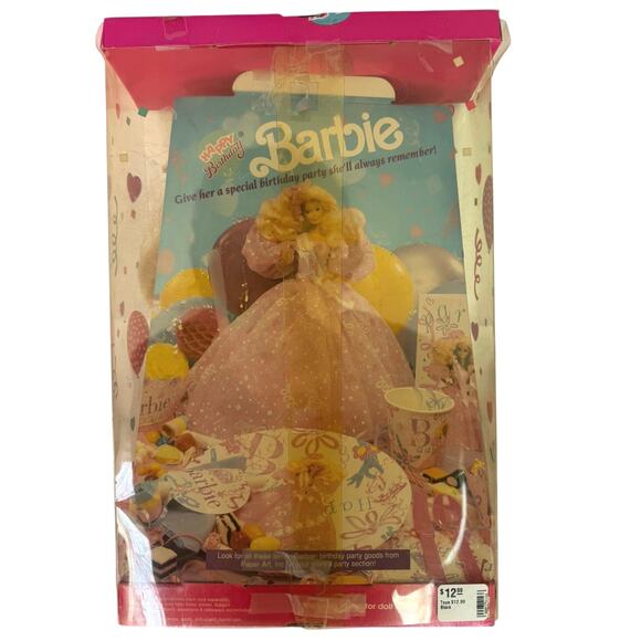 Vintage 1990 Happy Birthday Barbie Doll Mattel Pre-owned - Picture 8 of 8